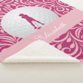 Maßgeschneiderter Golfer für Ihr rosa Golf Silhoue Sherpadecke (3/4)