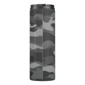 Maßgeschneiderter, grau-armiger Camouflage-Thermal Thermosbecher (Rückseite)