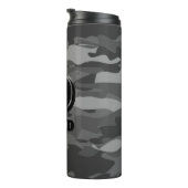 Maßgeschneiderter, grau-armiger Camouflage-Thermal Thermosbecher (Nach rechts gedreht)