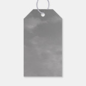 Maßgeschneiderter Grau Sky Geschenkanhänger (Rückseite)
