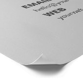 Maßgeschneiderter grauer, moderner Fotoservice Poster (Ecke)