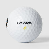 Maßgeschneiderter griechischer Flag-Schädel Golfball (Logo)