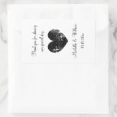 Maßgeschneiderter großer rechteckiger Hochzeitswei Rechteckiger Aufkleber (Tasche)