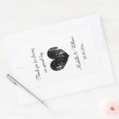 Maßgeschneiderter großer rechteckiger Hochzeitswei Rechteckiger Aufkleber (Umschlag)