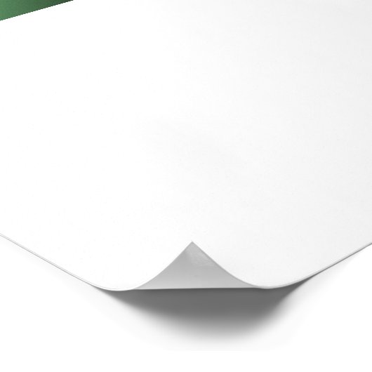 Maßgeschneiderter grüner metallischer keltischer K Poster (Ecke)