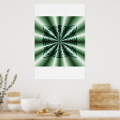 Maßgeschneiderter grüner metallischer keltischer K Poster (Küche)