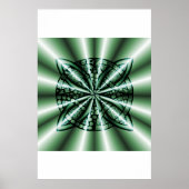Maßgeschneiderter grüner metallischer keltischer K Poster (Vorne)