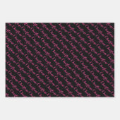 Maßgeschneiderter, gürtelrosa Stiletto High Heel S Geschenkpapier Set (Vorderseite 3)