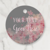 Maßgeschneiderter, handgefertigter Blumenkranz Geschenkanhänger (Vorderseite)