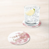 Maßgeschneiderter, handgefertigter Blumenkranz Runder Pappuntersetzer (Vor Ort)