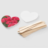 Maßgeschneiderter Handlüfter - Lachsfarbene Rose Fächer (Non-assembled)
