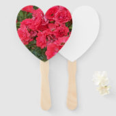 Maßgeschneiderter Handlüfter - Lachsfarbene Rose Fächer (Vorne und Hinten)