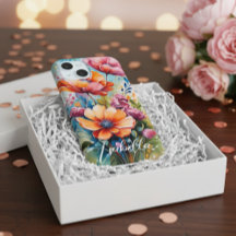 Maßgeschneiderter Handyhülle Blumen-Design