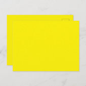 Maßgeschneiderter, hellgelber Bildperfektionierung Postkarte (Vorne/Hinten)