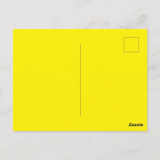 Maßgeschneiderter, hellgelber Bildperfektionierung Postkarte (Rückseite)