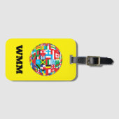 Maßgeschneiderter hellgelber Gepäckanhänger (Vorderseite (Horizontal))