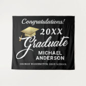 Maßgeschneiderter Hintergrund für Graduierungspart Wandteppich (Vorderseite (Horizontal))