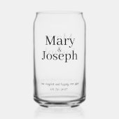 Maßgeschneiderter Hochzeitglass-Gefallen Dosenglas (Vorderseite)