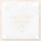 Maßgeschneiderter Hochzeitsglas-Untersetzer Glasuntersetzer (Rückseite)