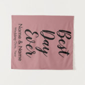 Maßgeschneiderter Hochzeitshintergrund für die Zer Wandteppich (Vorderseite (Horizontal))