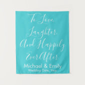 Maßgeschneiderter Hochzeitshintergrund, rustikaler Wandteppich (Vorderseite)