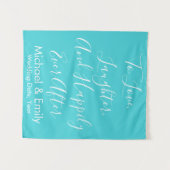 Maßgeschneiderter Hochzeitshintergrund, rustikaler Wandteppich (Vorderseite (Horizontal))