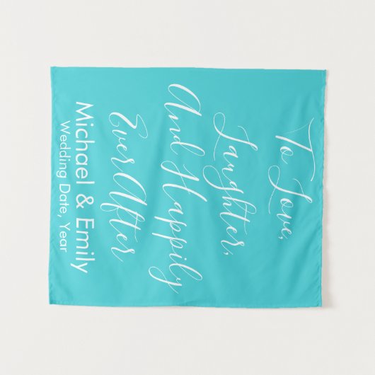 Maßgeschneiderter Hochzeitshintergrund, rustikaler Wandteppich (Vorderseite (Horizontal))