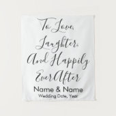 Maßgeschneiderter Hochzeitshintergrund, rustikaler Wandteppich (Vorderseite)