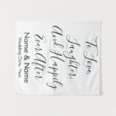 Maßgeschneiderter Hochzeitshintergrund, rustikaler Wandteppich (Vorderseite (Horizontal))