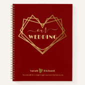 Maßgeschneiderter Hochzeitsplaner | Personalisiert Notizblock (Vorderseite)