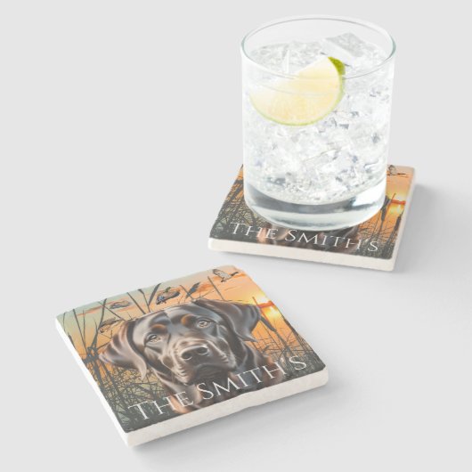 Maßgeschneiderter Hochzeitsstifter Untersetzer, Sc Steinuntersetzer (Seitenansicht)