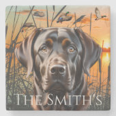 Maßgeschneiderter Hochzeitsstifter Untersetzer, Sc Steinuntersetzer (Vorderseite)