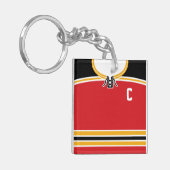 Maßgeschneiderter Hockey Jersey Keyring, Lacrosse Schlüsselanhänger (Vorderseite links)