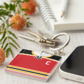 Maßgeschneiderter Hockey Jersey Keyring, Lacrosse Schlüsselanhänger (Vorderseite rechts)