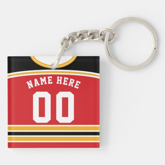 Maßgeschneiderter Hockey Jersey Keyring, Lacrosse Schlüsselanhänger (Rückseite)