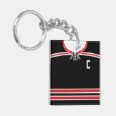Maßgeschneiderter Hockey Jersey Keyring, Lacrosse Schlüsselanhänger (Vorderseite links)