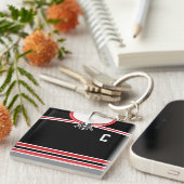 Maßgeschneiderter Hockey Jersey Keyring, Lacrosse Schlüsselanhänger (Vorderseite rechts)