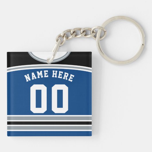 Maßgeschneiderter Hockey Jersey Keyring, Lacrosse Schlüsselanhänger (Rückseite)