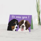 Maßgeschneiderter Hund aus Bernard und Berner Berg Karte (Vorderseite)