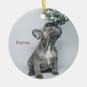 Maßgeschneiderter Hund Foto Keramik Ornament (Vorne)