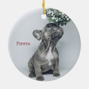Maßgeschneiderter Hund Foto Keramik Ornament