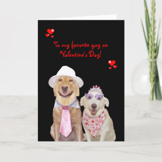 Maßgeschneiderter Hund/Labrador Valentine für Typ Feiertagskarte