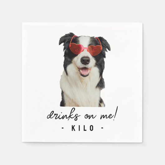 Maßgeschneiderter Hund oder Katzen Foto Sonnige Ho Serviette (Vorderseite)