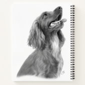 Maßgeschneiderter irischer Setter Notizblock (Rückseite)