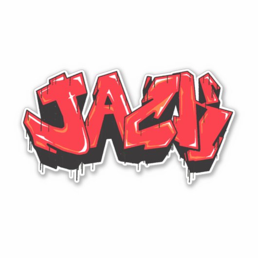 Maßgeschneiderter "Jack" Graffiti Vinyl Sticker (Vorderseite)