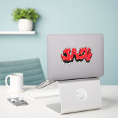 Maßgeschneiderter "Jack" Graffiti Vinyl Sticker (Laptop auf Schreibtisch)