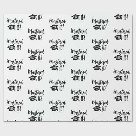 Maßgeschneiderter Jahr Master-Grad-Abschluss Geschenkpapier (Flach)