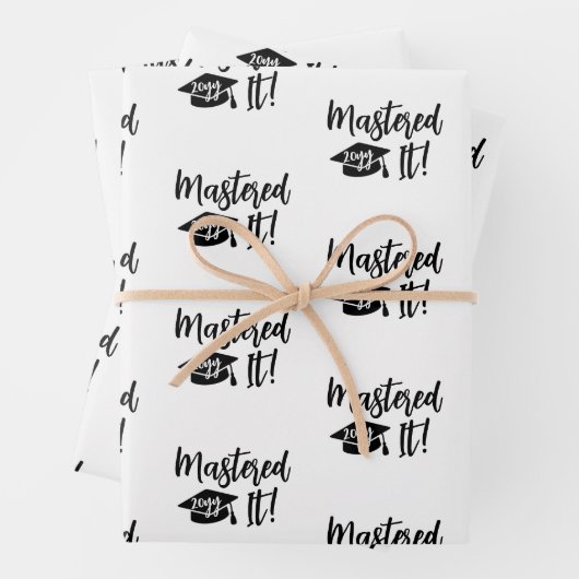 Maßgeschneiderter Jahr Master-Grad-Abschluss Geschenkpapier Set (Beispiel)