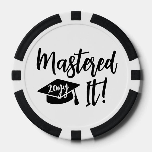 Maßgeschneiderter Jahr Master-Grad-Abschluss Pokerchips (Vorderseite)