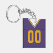 Maßgeschneiderter Jersey Keyring, Football Lacross Schlüsselanhänger (Vorderseite links)